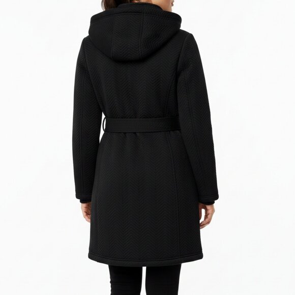 LAURA Women's Weatherproof Walker Winter Jacket, Quilted Coat Hooded Belted (S) - Picture 9 of 10